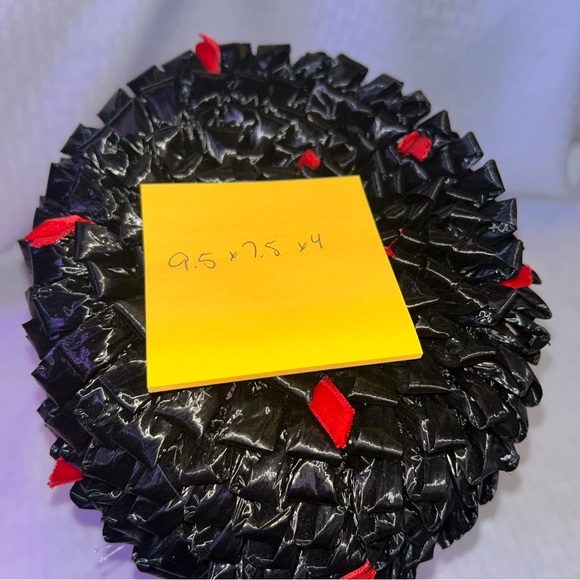 Black and Red Women's Accessory Vintage Pillbox hat - Picture 6 of 6